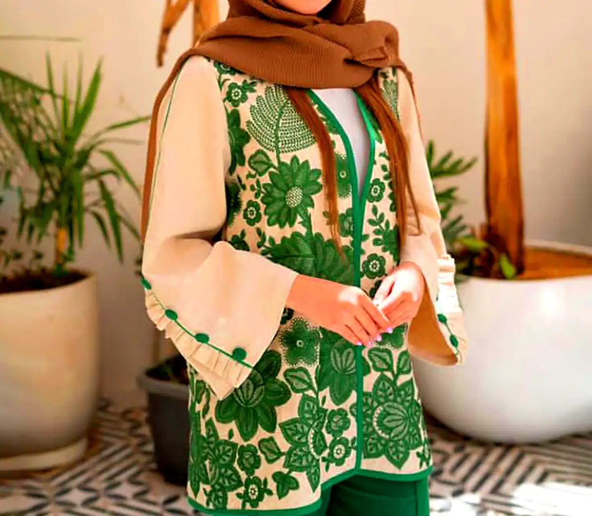 مانتو باکلاس سبز شیک
