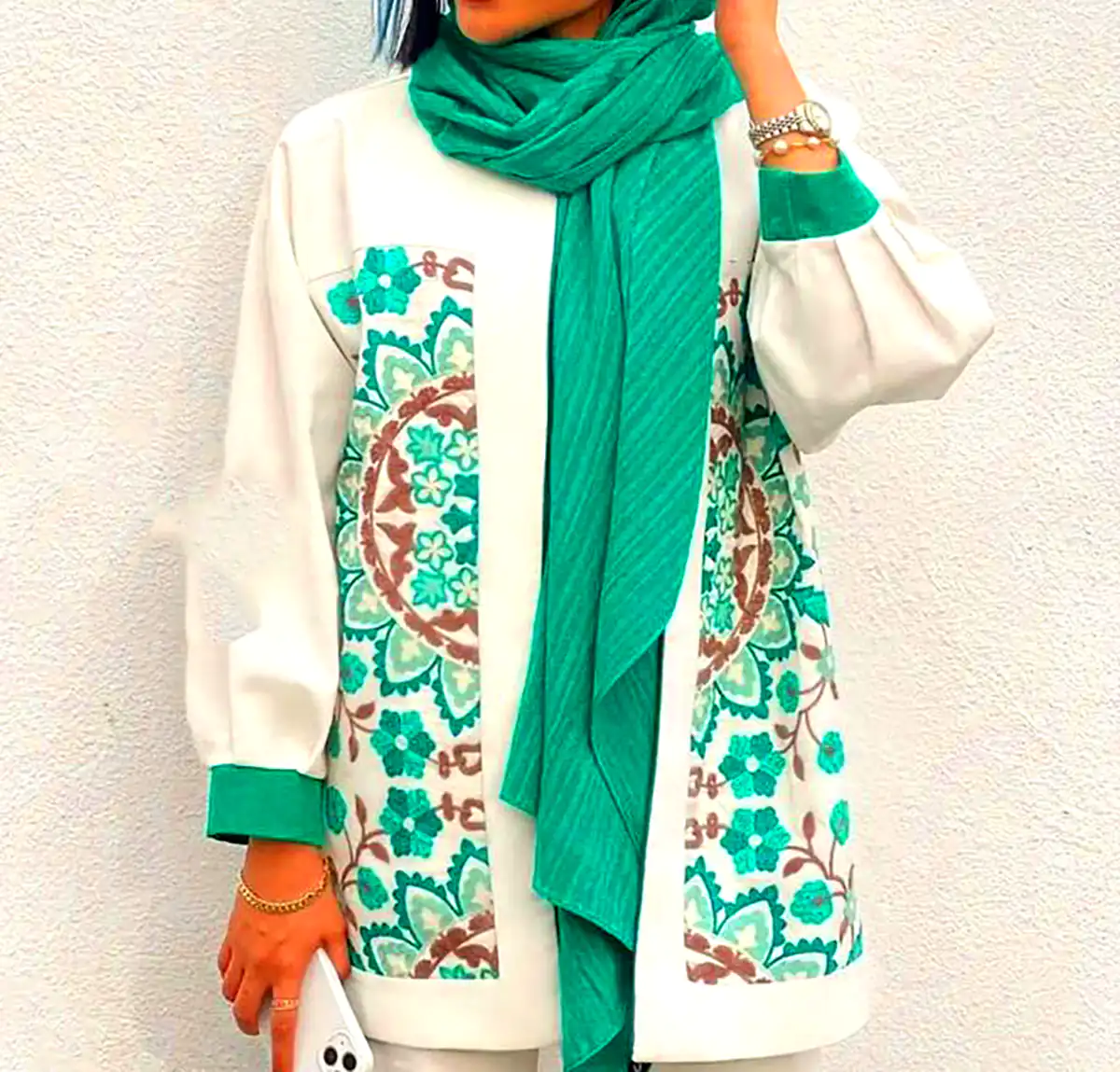 مانتو باکلاس سبز شیک