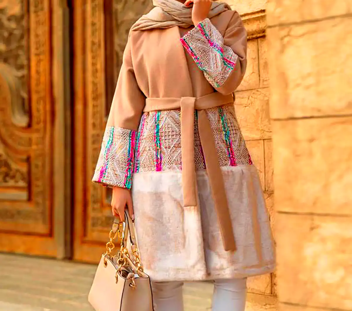 مانتو ژاکارد گرم زنانه