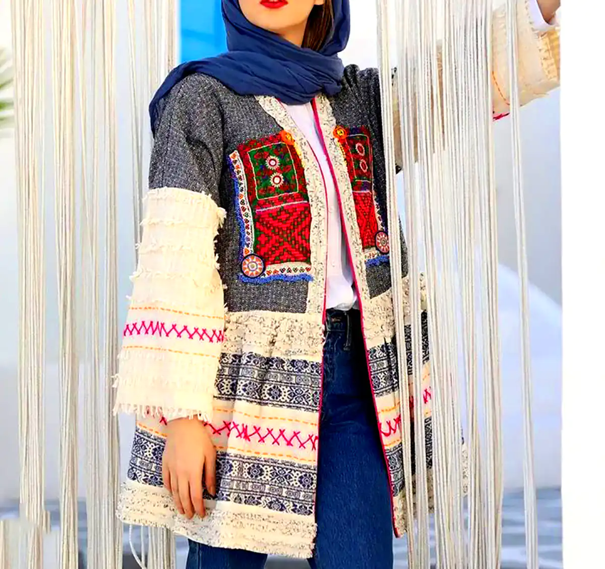 کت پائیزی فانتزی رنگی
