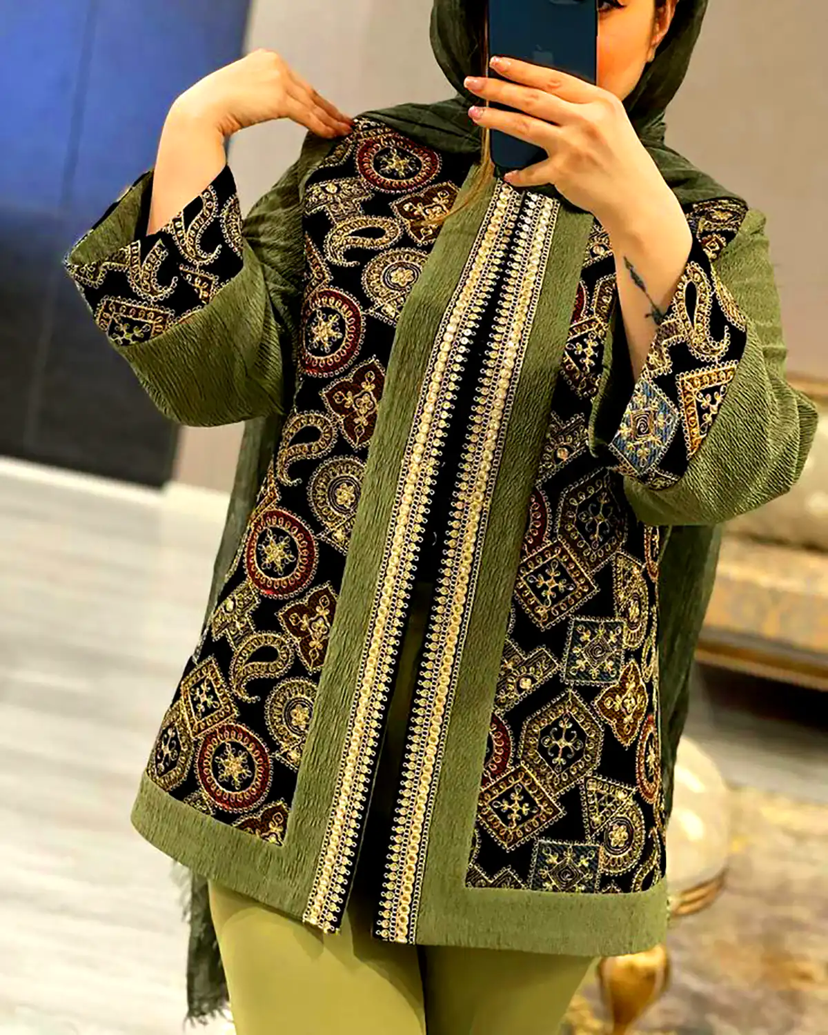 کت پائیزی فانتزی رنگی