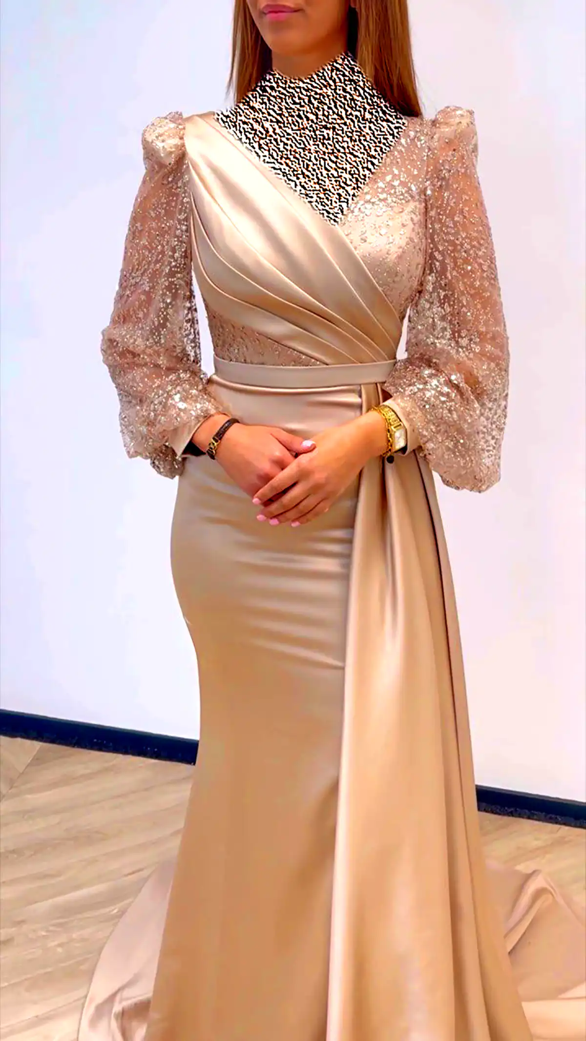 پیراهن مجلسی نباتی جذاب