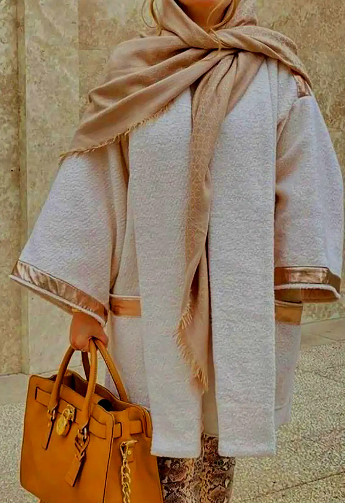 مانتو ژاکارد پائیزه ضخیم