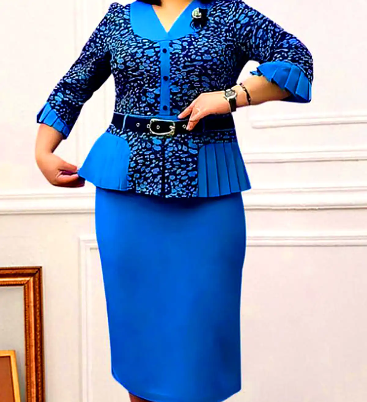  استایل آبی پائیزه ضخیم
