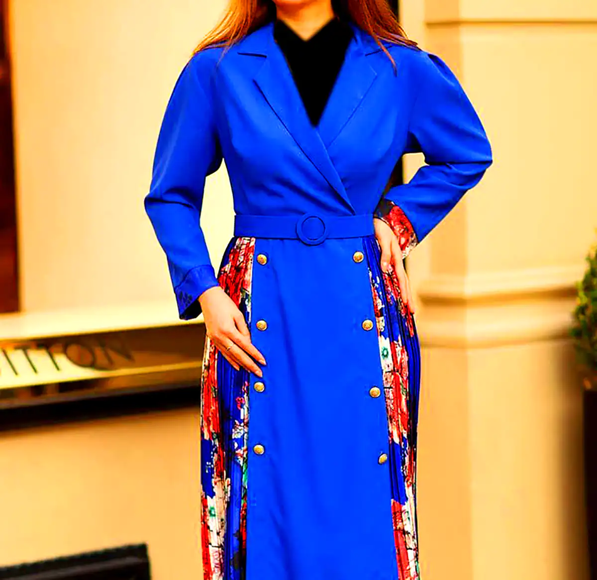  استایل آبی پائیزه ضخیم