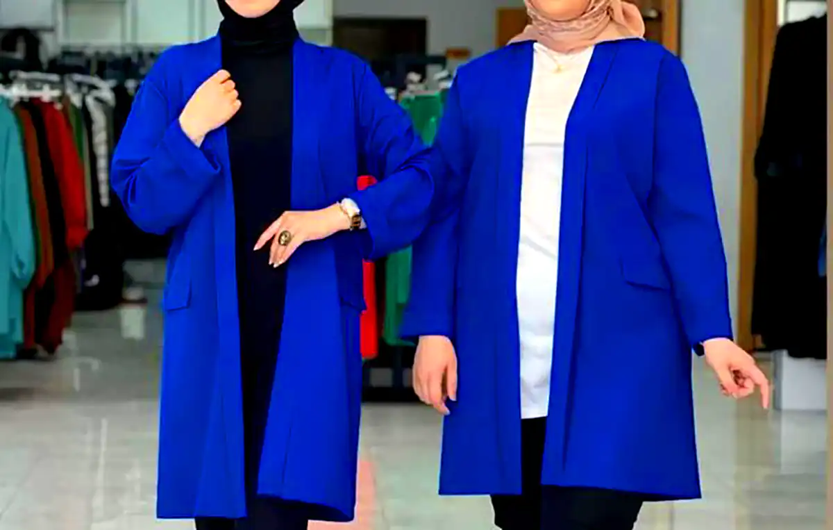  استایل آبی پائیزه ضخیم