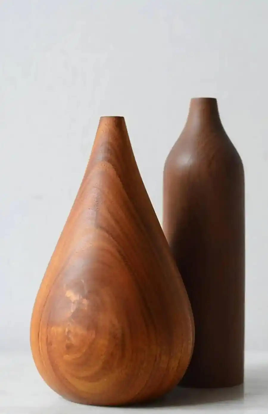 ست گلدان چوبی خراطی شده