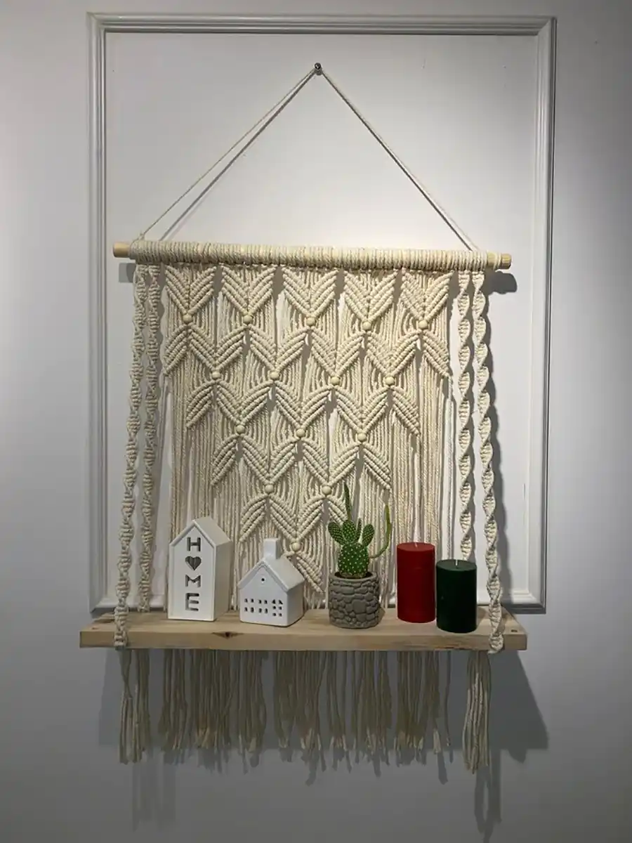 شلف دیواری مکرومه بافی