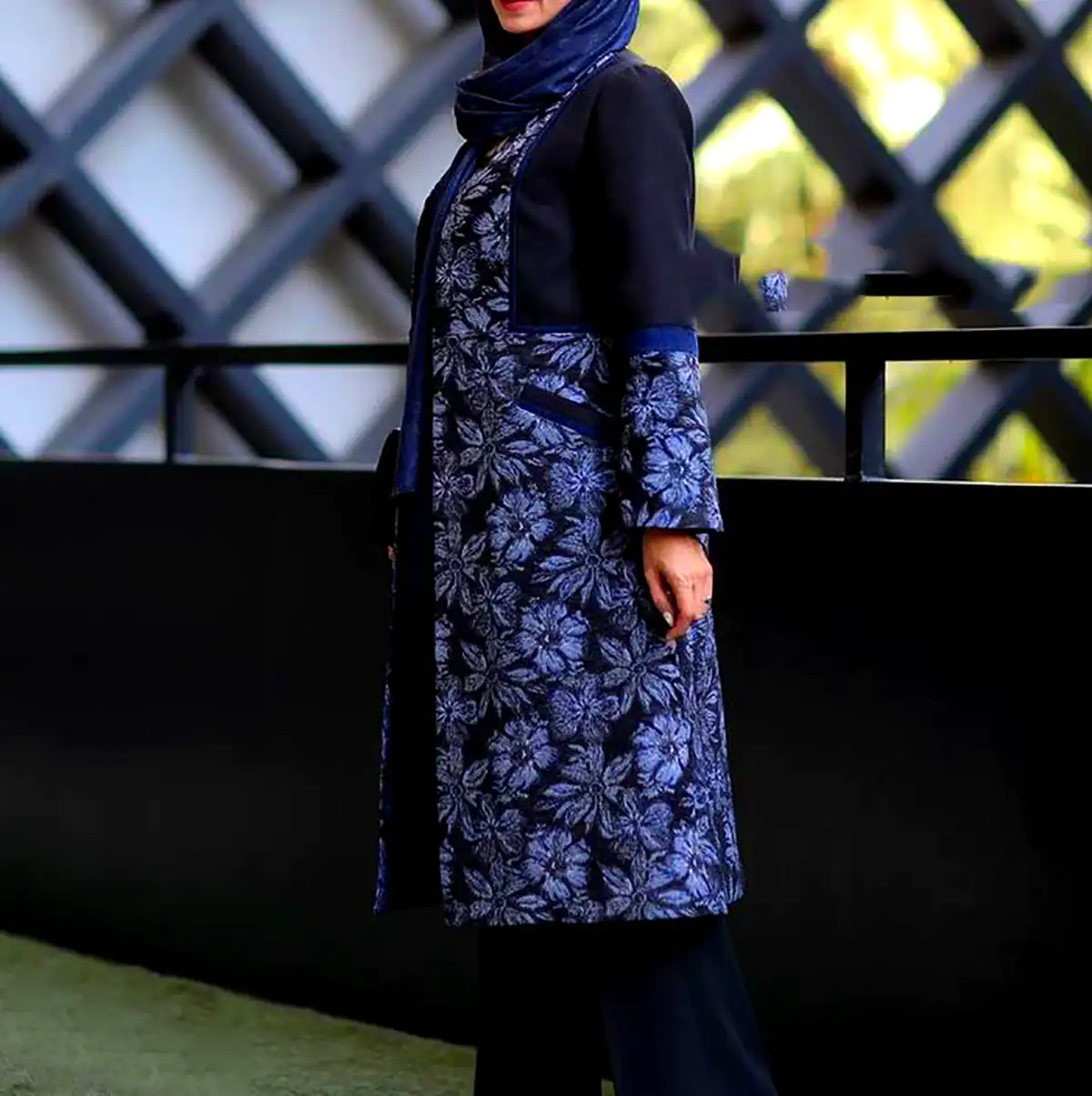 مانتو ژاکارد رنگی و شاد