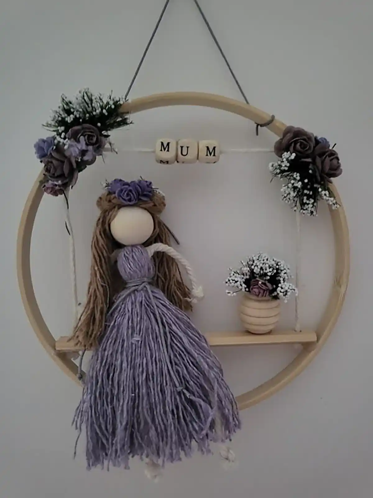 دیوارکوب فرشته مکرومه (جدیدترین مدل های ترند امسال ۱۴۰۴ - ۲۰۲۵) دیوارکوب فرشته مکرومه