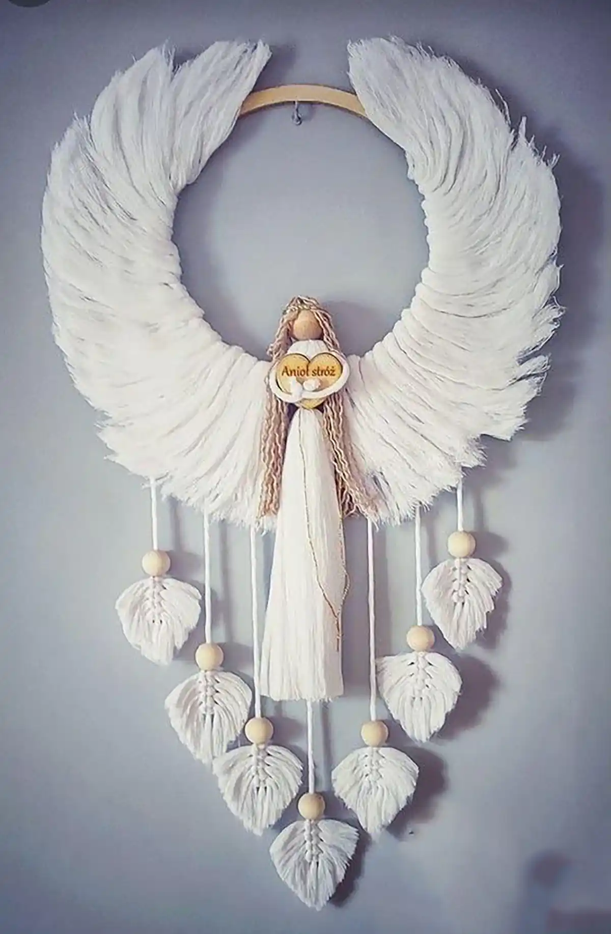 دیوارکوب فرشته مکرومه (جدیدترین مدل های ترند امسال ۱۴۰۴ - ۲۰۲۵) دیوارکوب فرشته مکرومه
