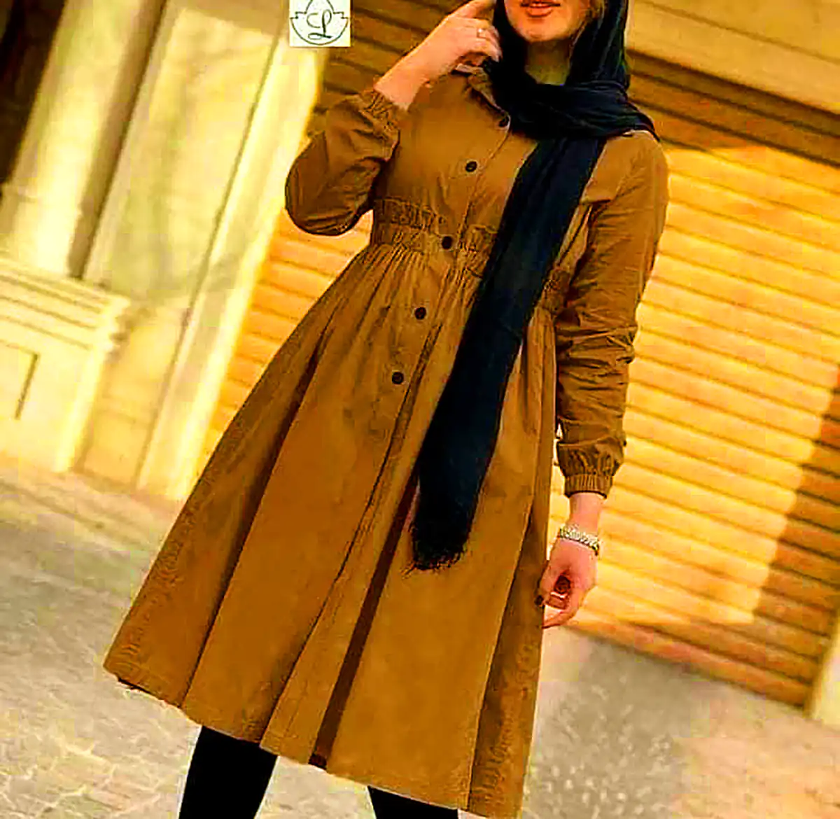 مانتو ساده دکمه دار