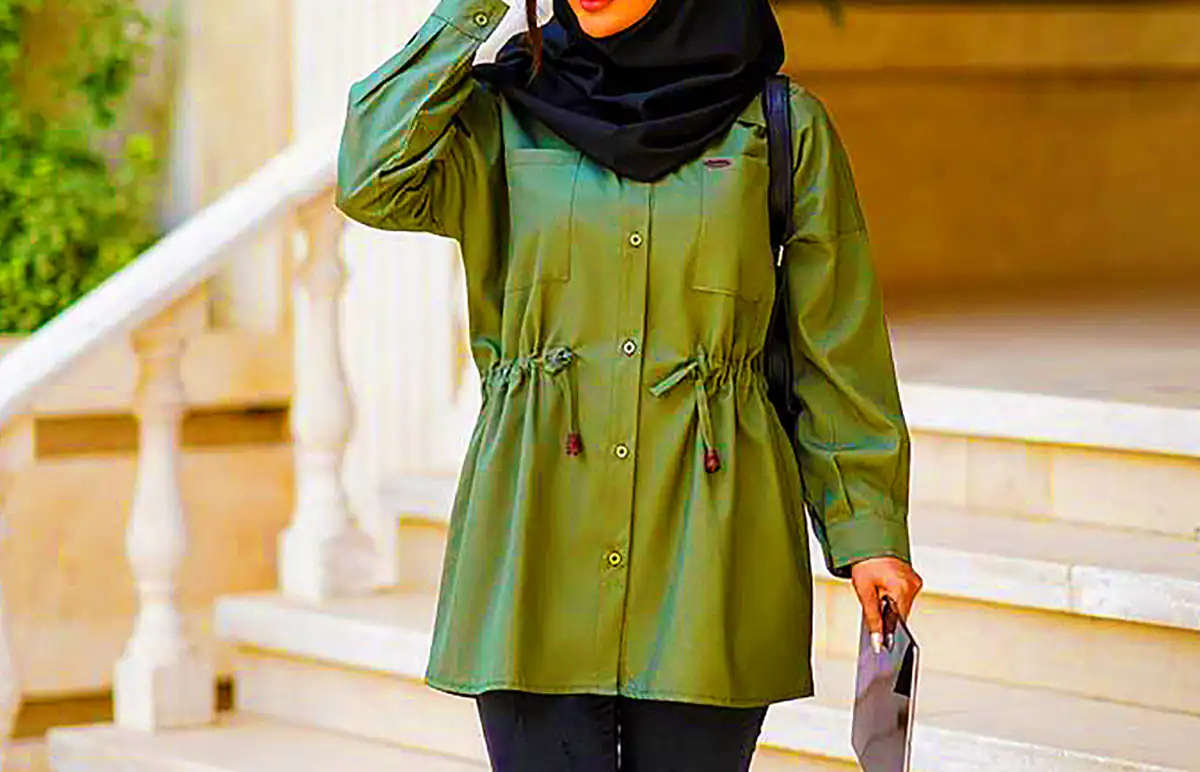مانتو ساده دکمه دار