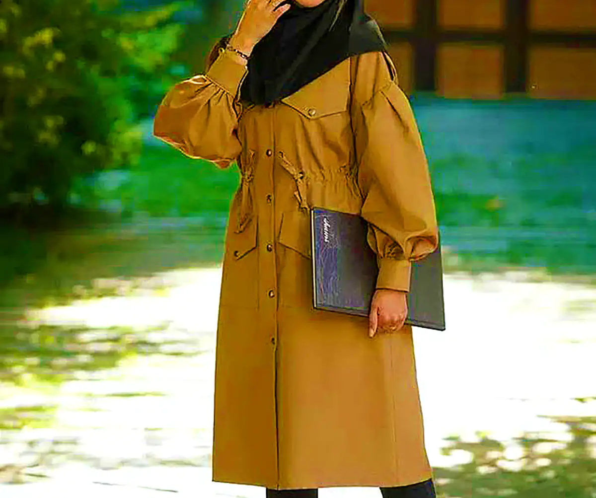 مانتو ساده دکمه دار