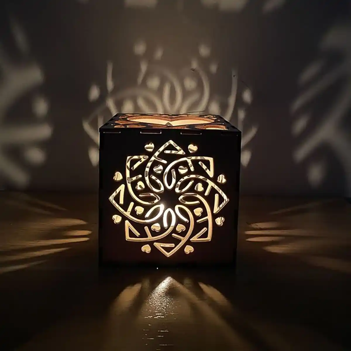 چراغ خواب چوبی سه بعدی