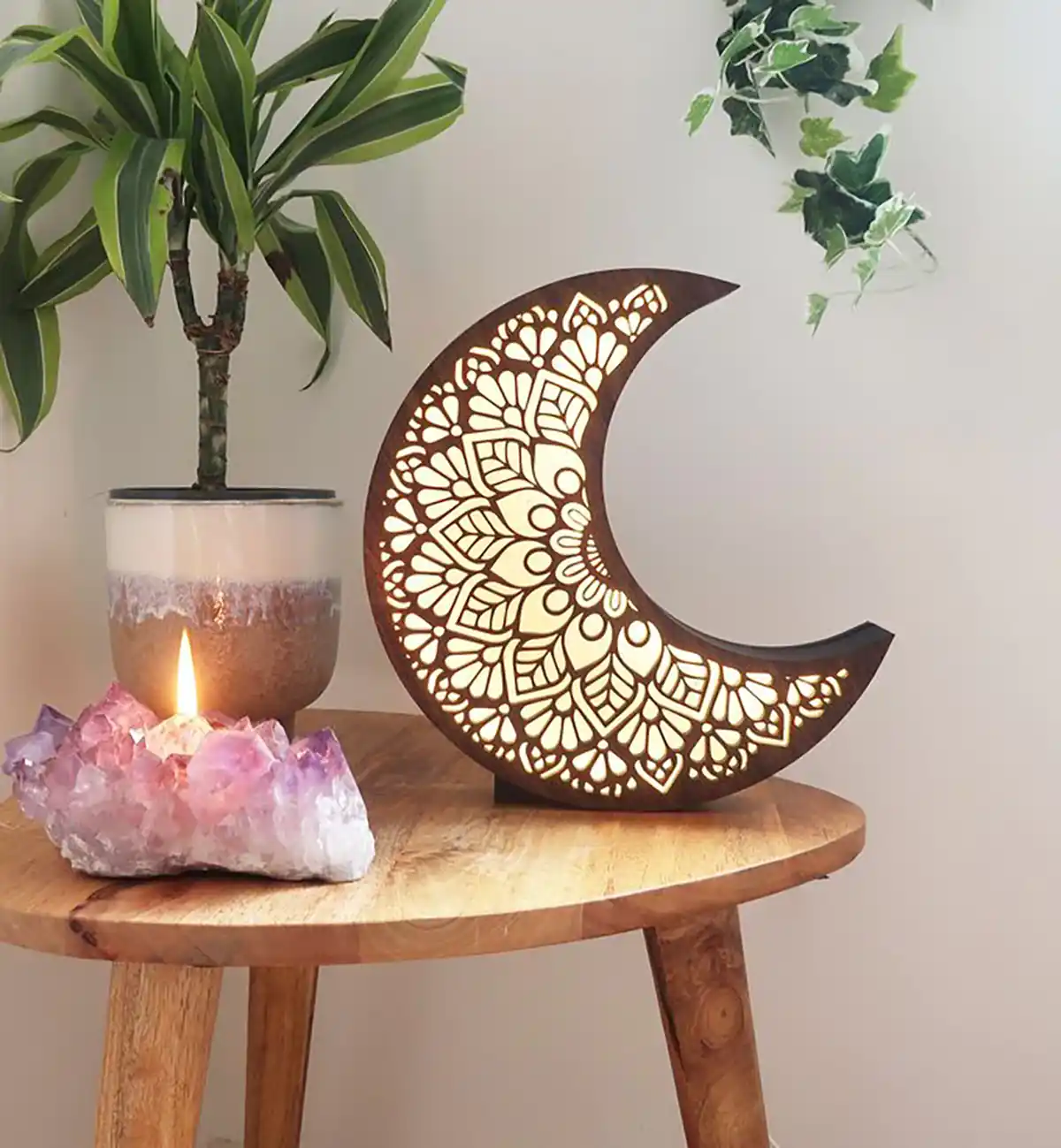 چراغ خواب چوبی سه بعدی