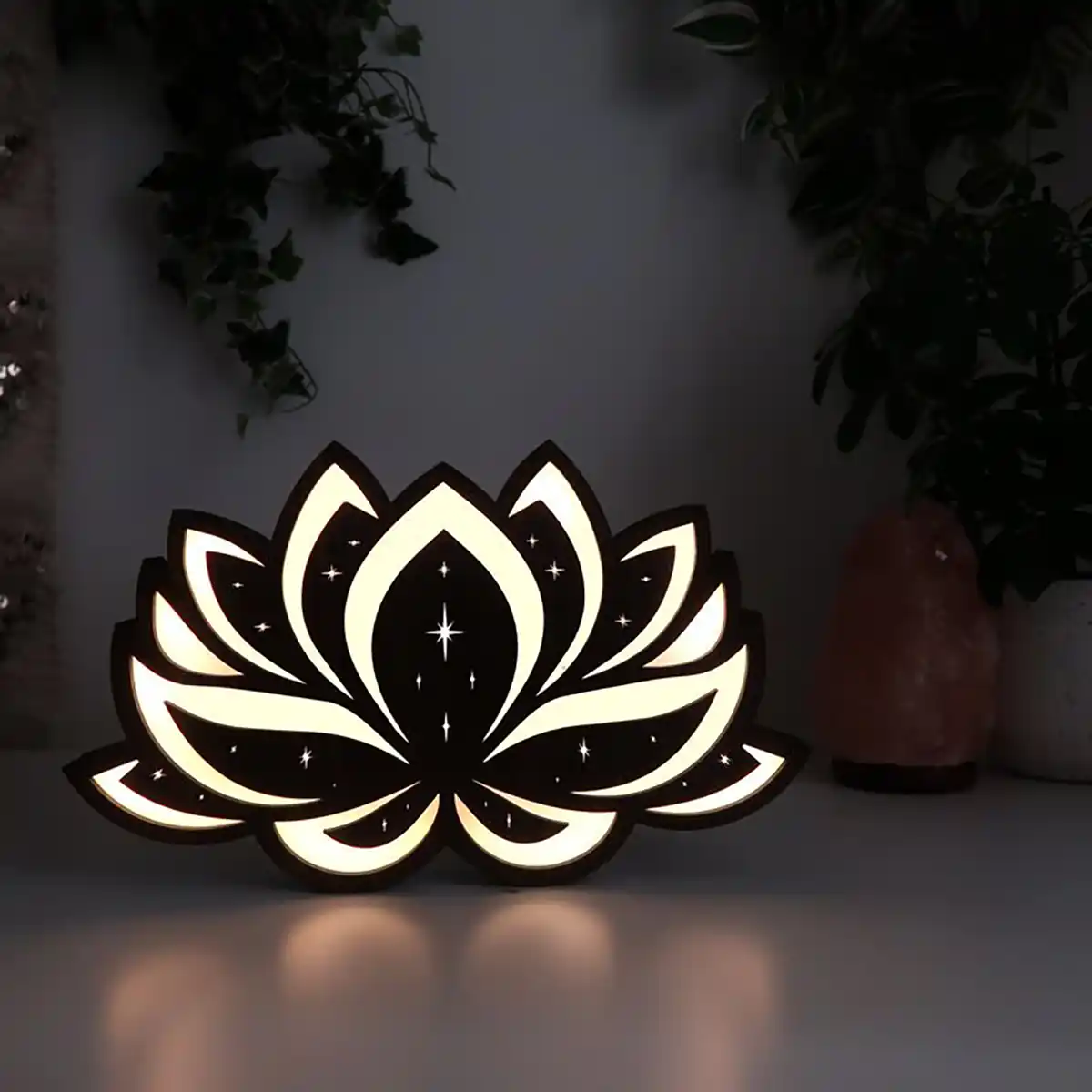 چراغ خواب چوبی سه بعدی