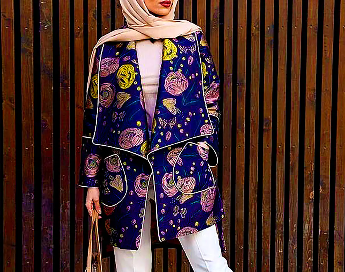 مانتو پائیزی رنگی کژوال