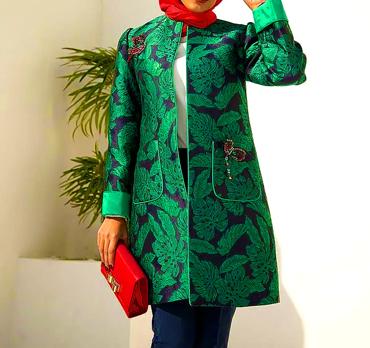 مانتو پائیزی رنگی کژوال
