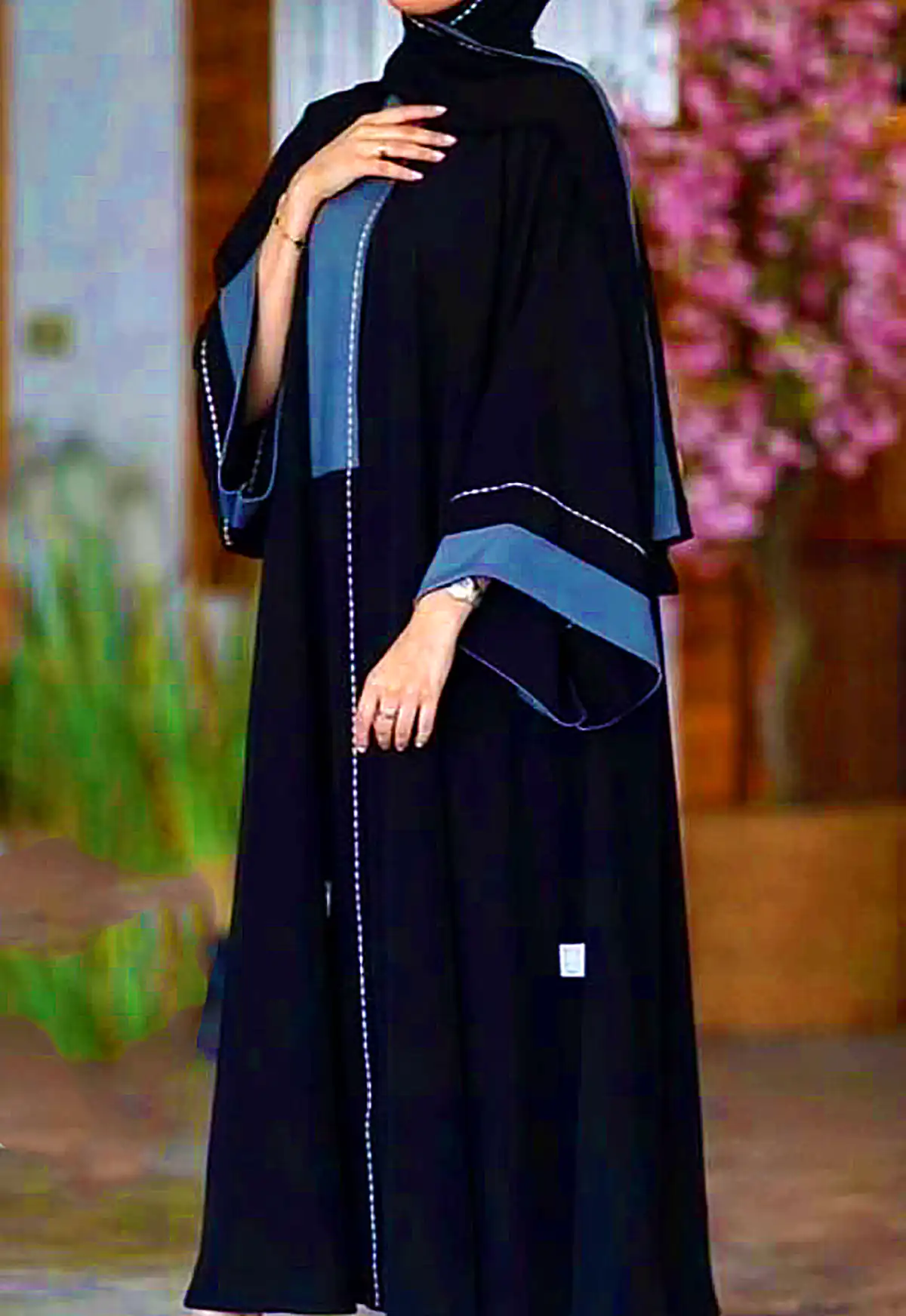 مانتو عبایی شیک مشکی