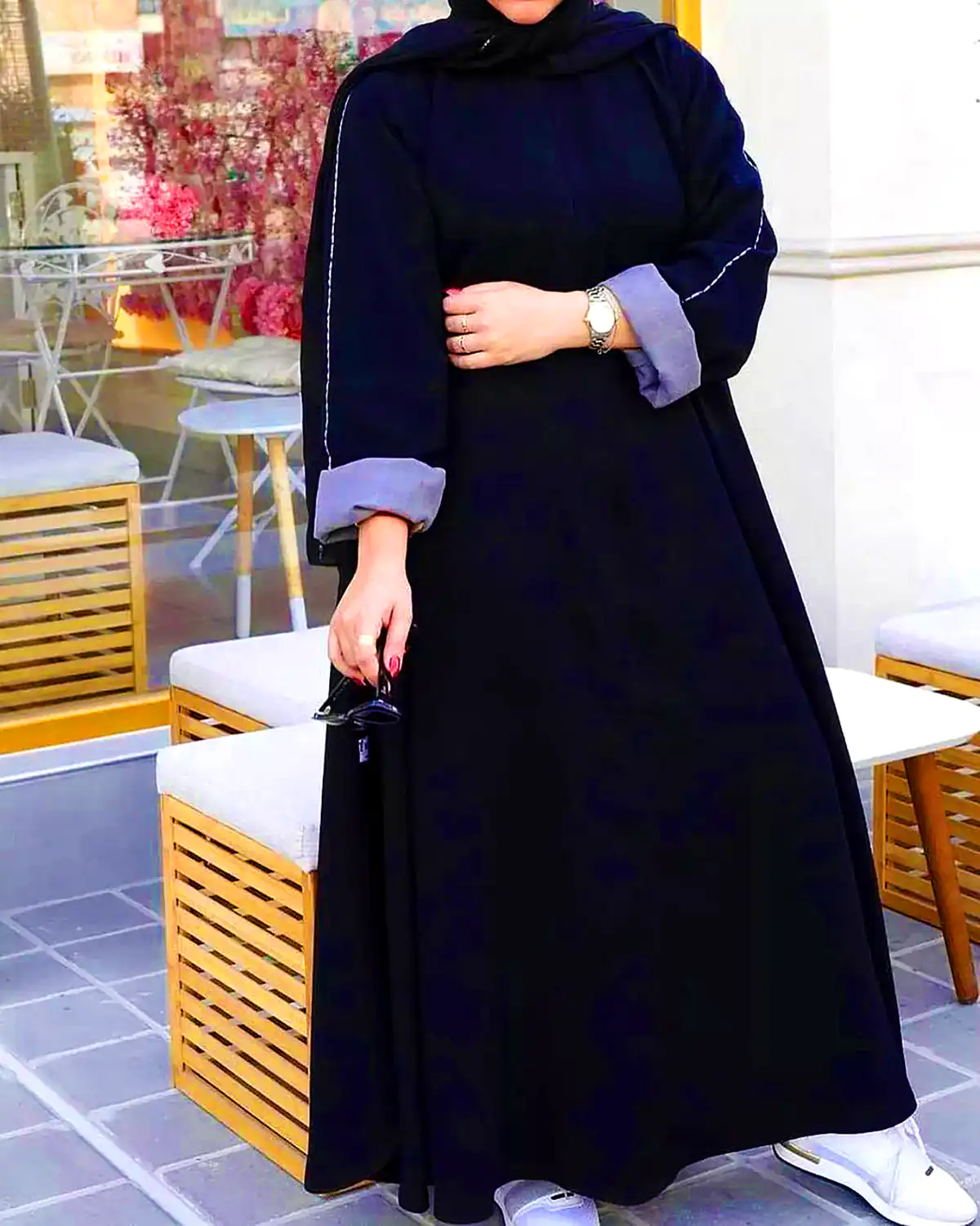 مدل مانتو عبایی شیک مشکی