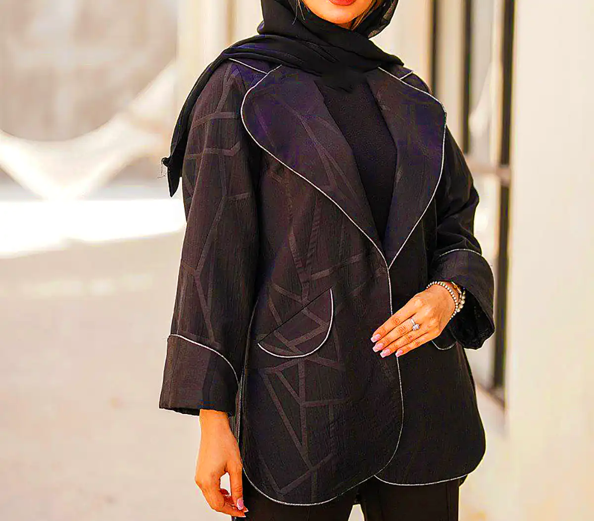مانتو مشکی رسمی زنانه