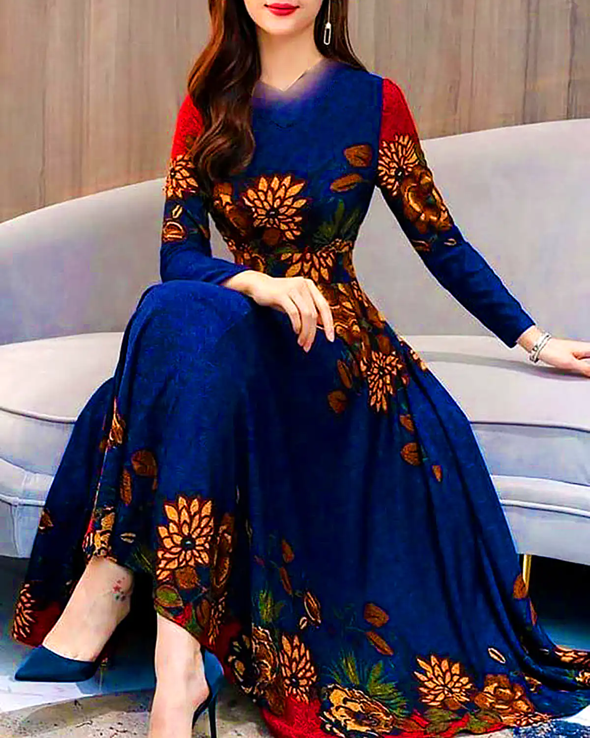 پیراهن نخی خنک طرحدار