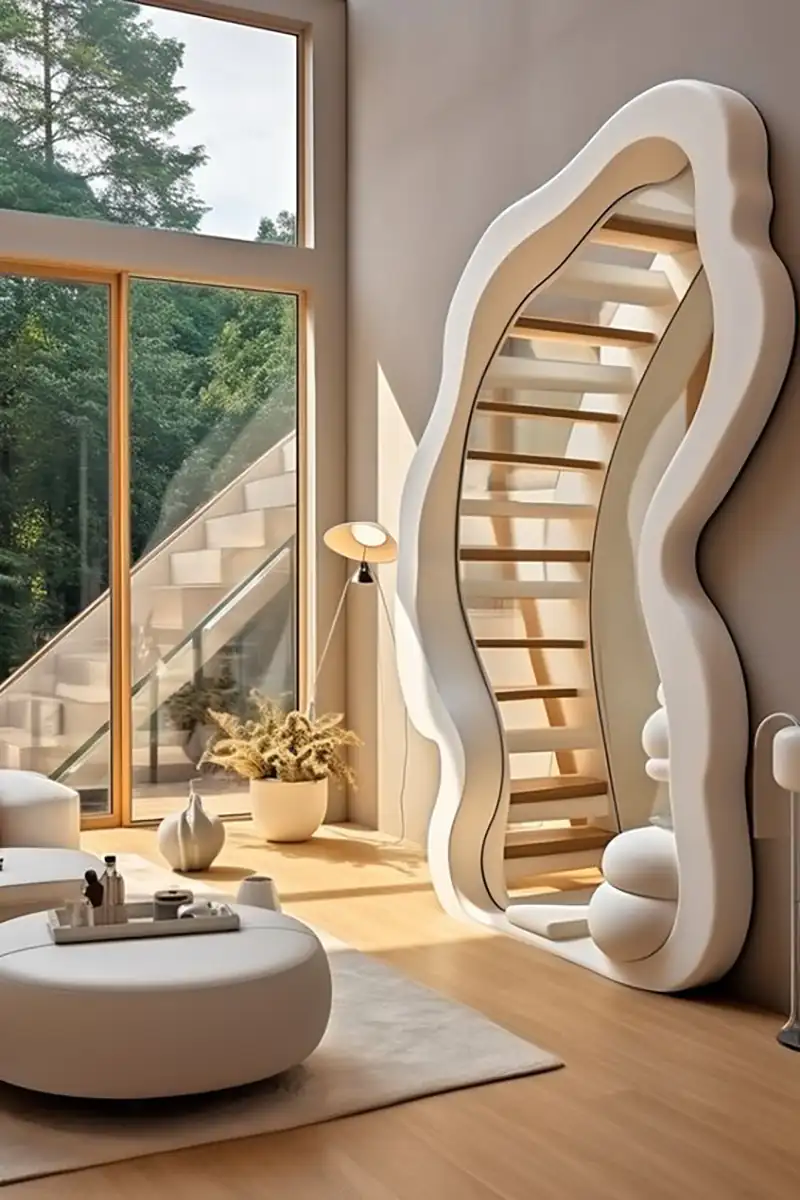 آینه قدی کلاسیک انتزاعی