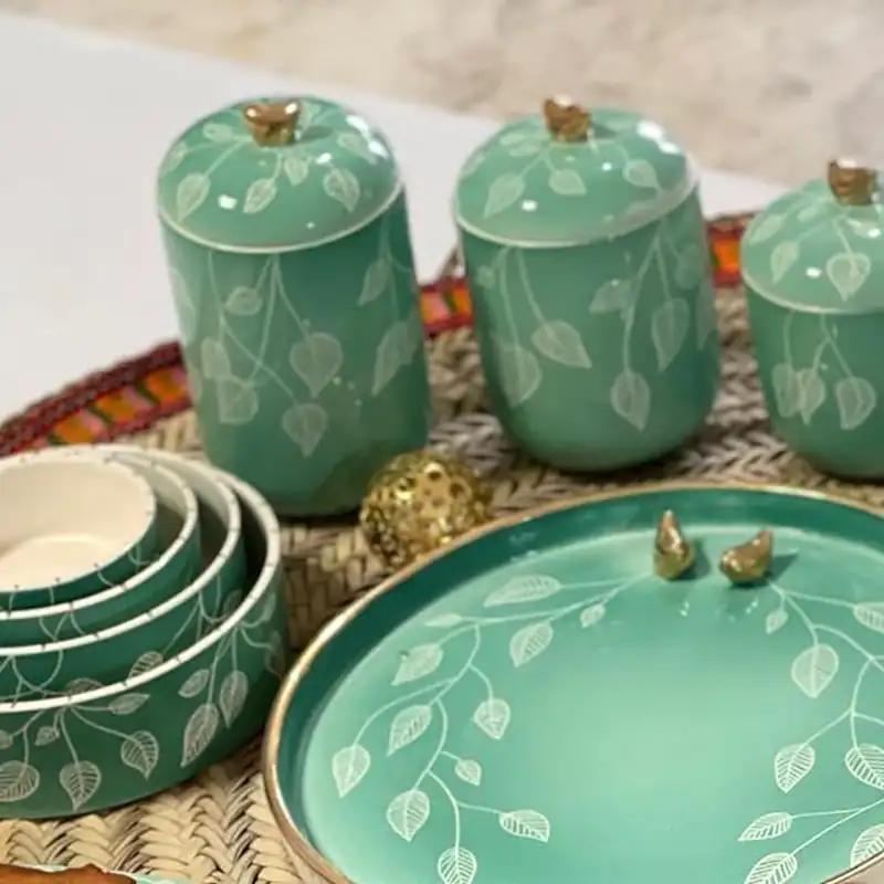 ست بانکه سه عددی جای چای و شکر و قهوه