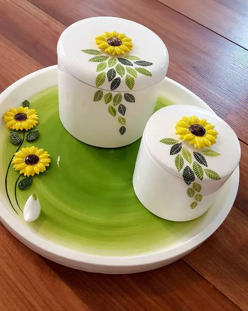 ست بانکه سه عددی جای چای و شکر و قهوه