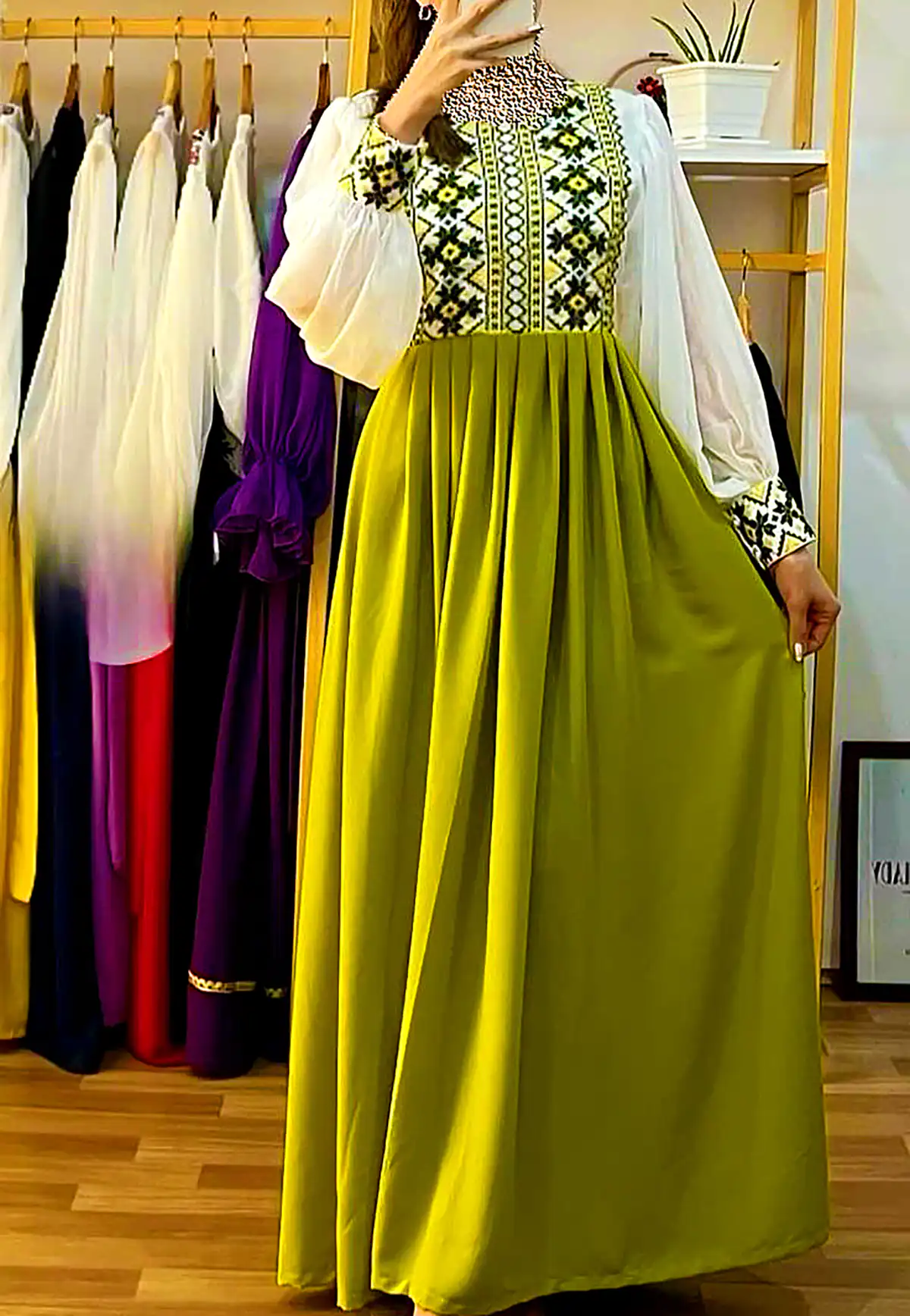 پیراهن چین چینی رنگارنگ و شیک