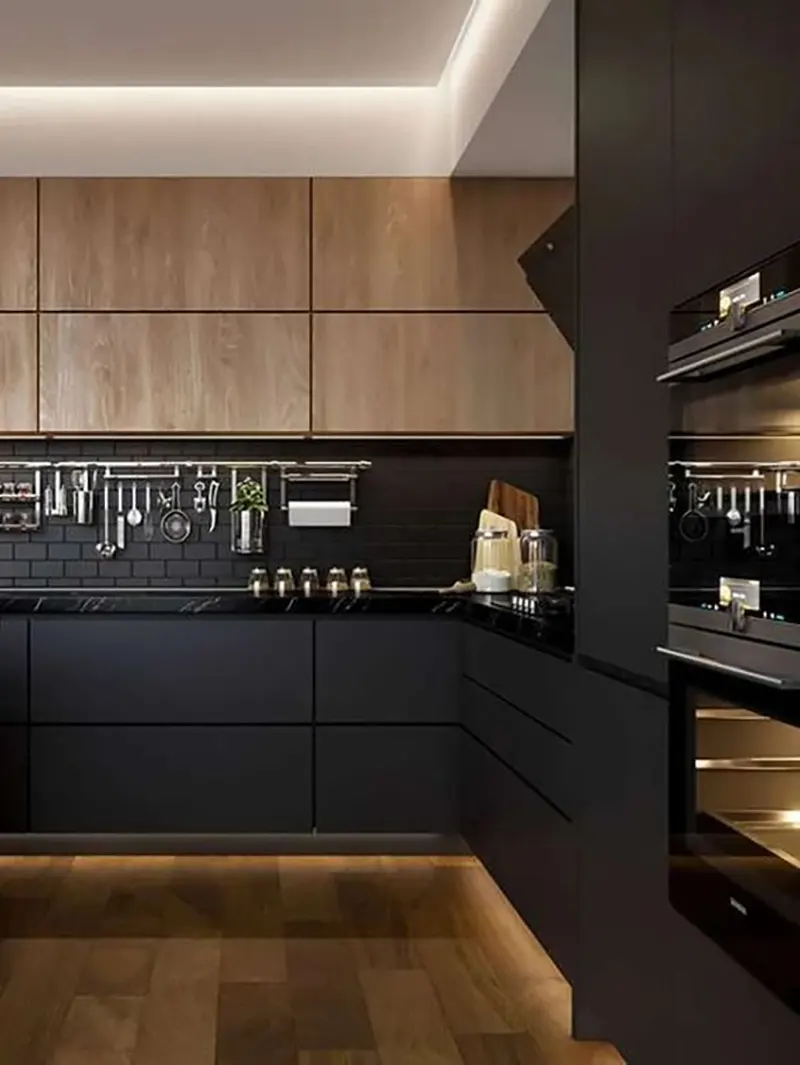 مدل کابینت شیک به رنگ مشکی