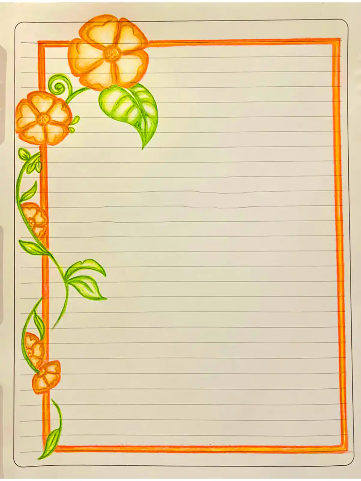 حاشیه دفتر املا طرح گل