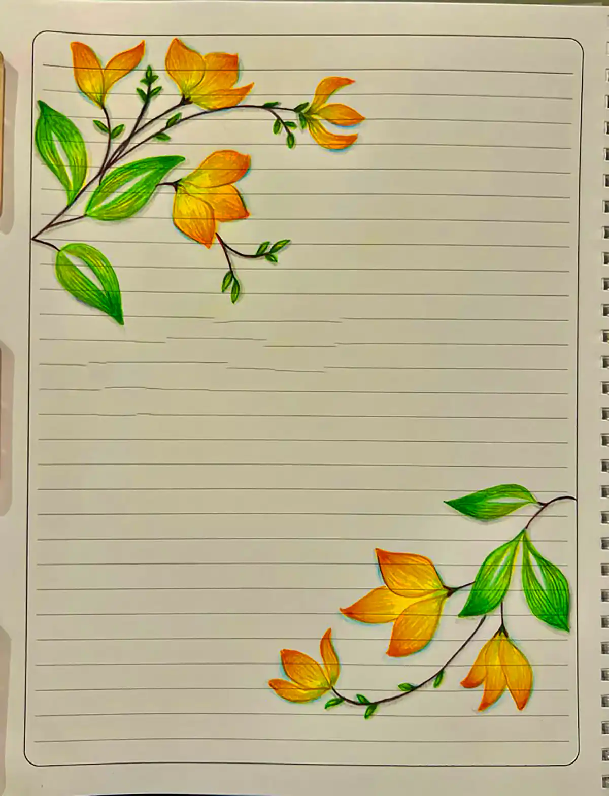 حاشیه دفتر املا طرح گل