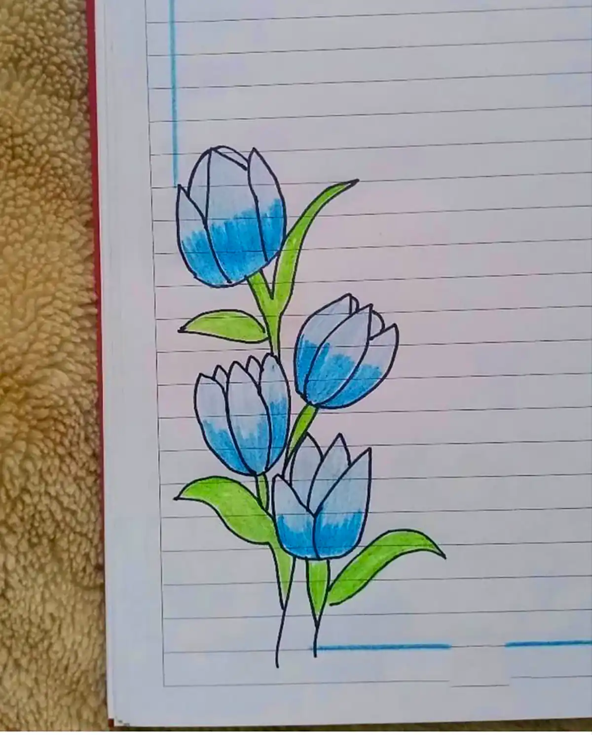 حاشیه دفتر املا طرح گل