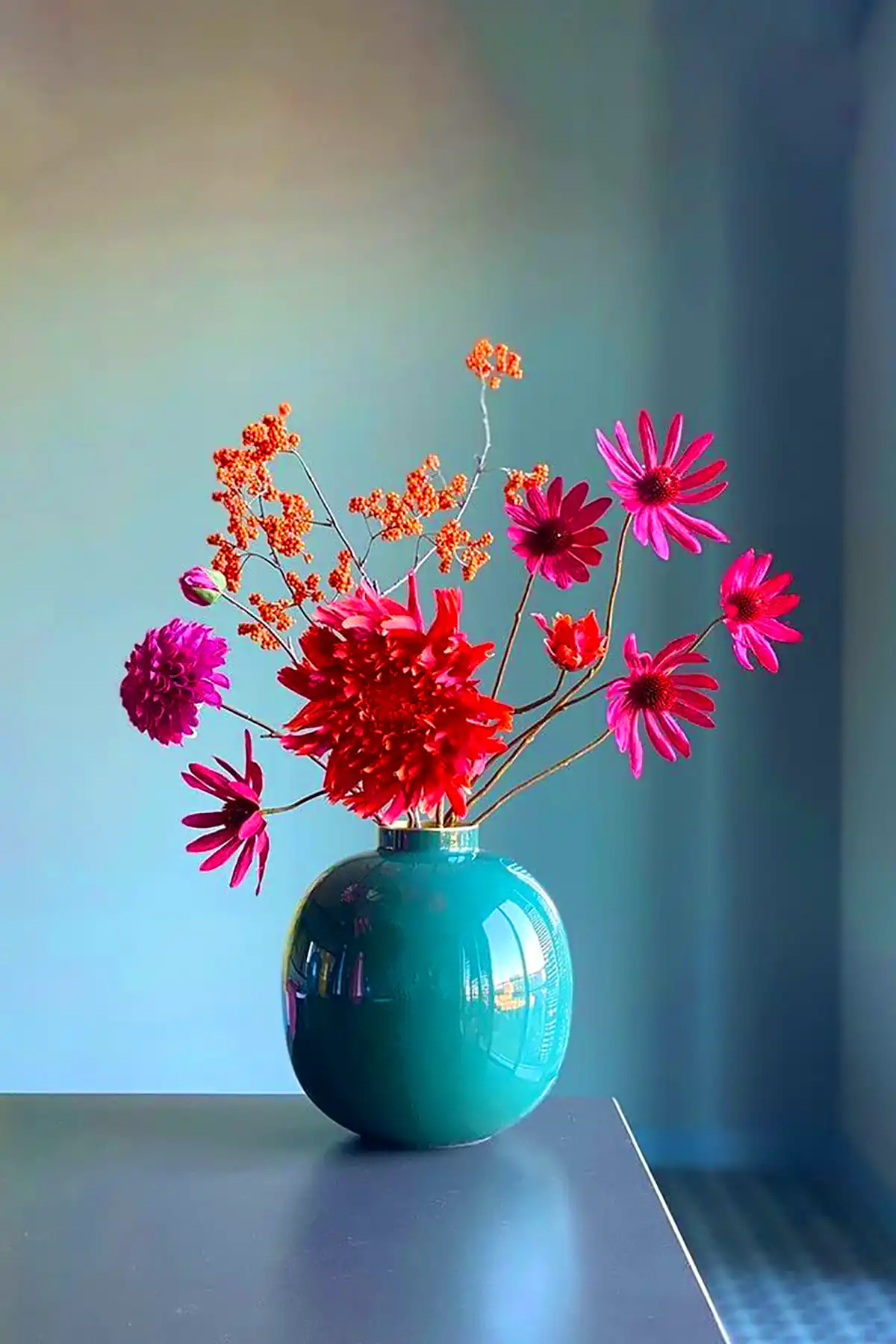 گلدون گل طبیعی دکوری