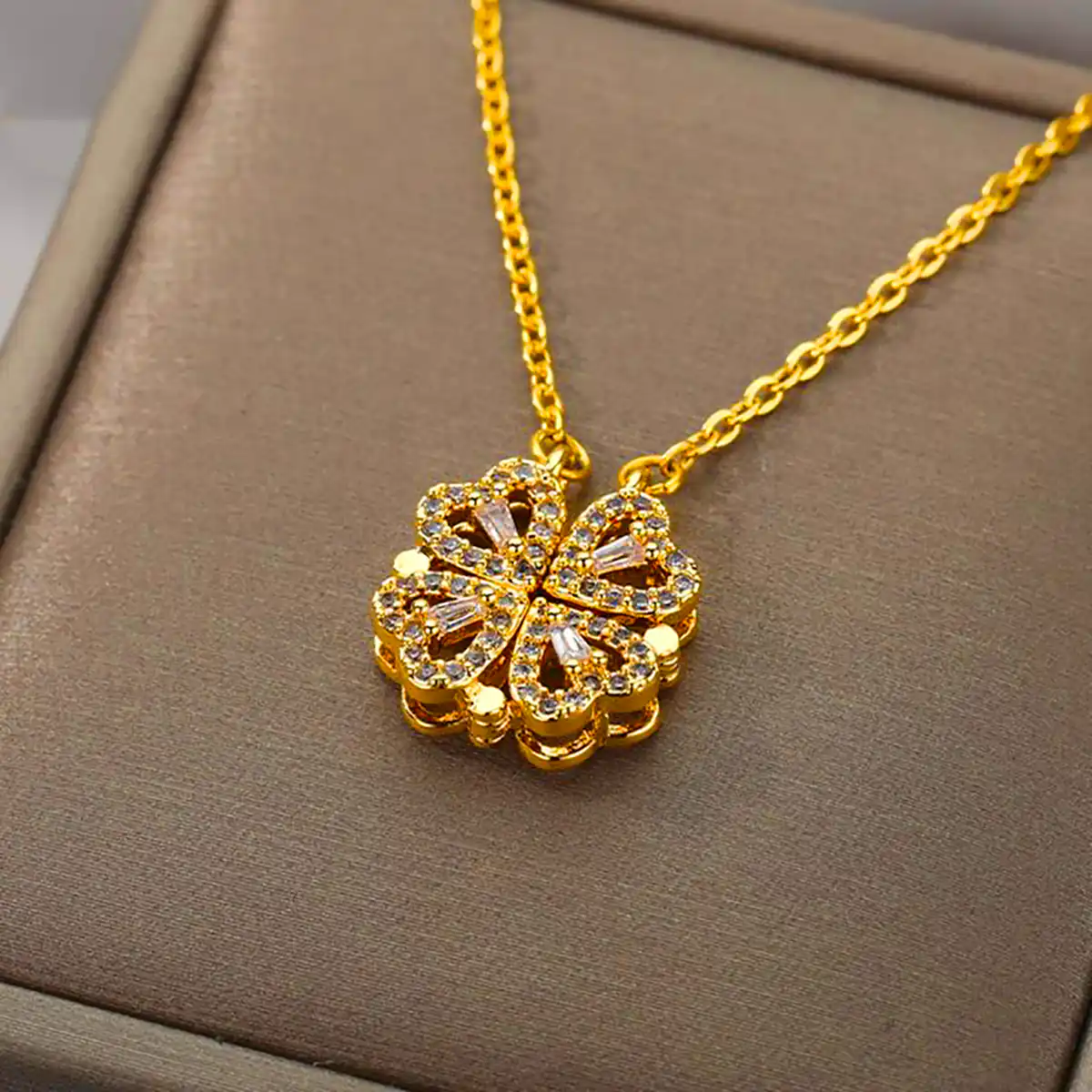 توگردنی طلا طرح گل