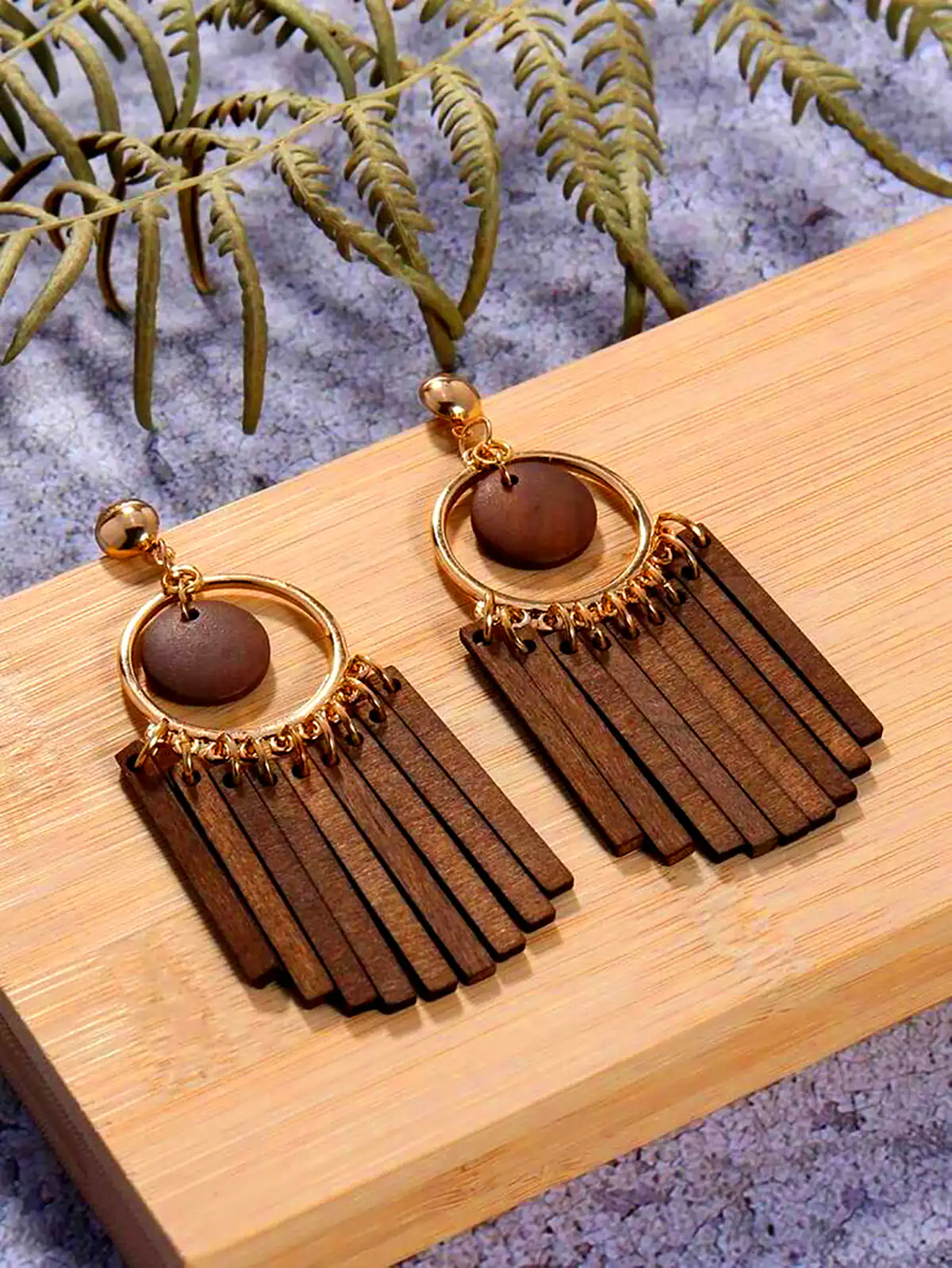 گوشواره شیک برنجی