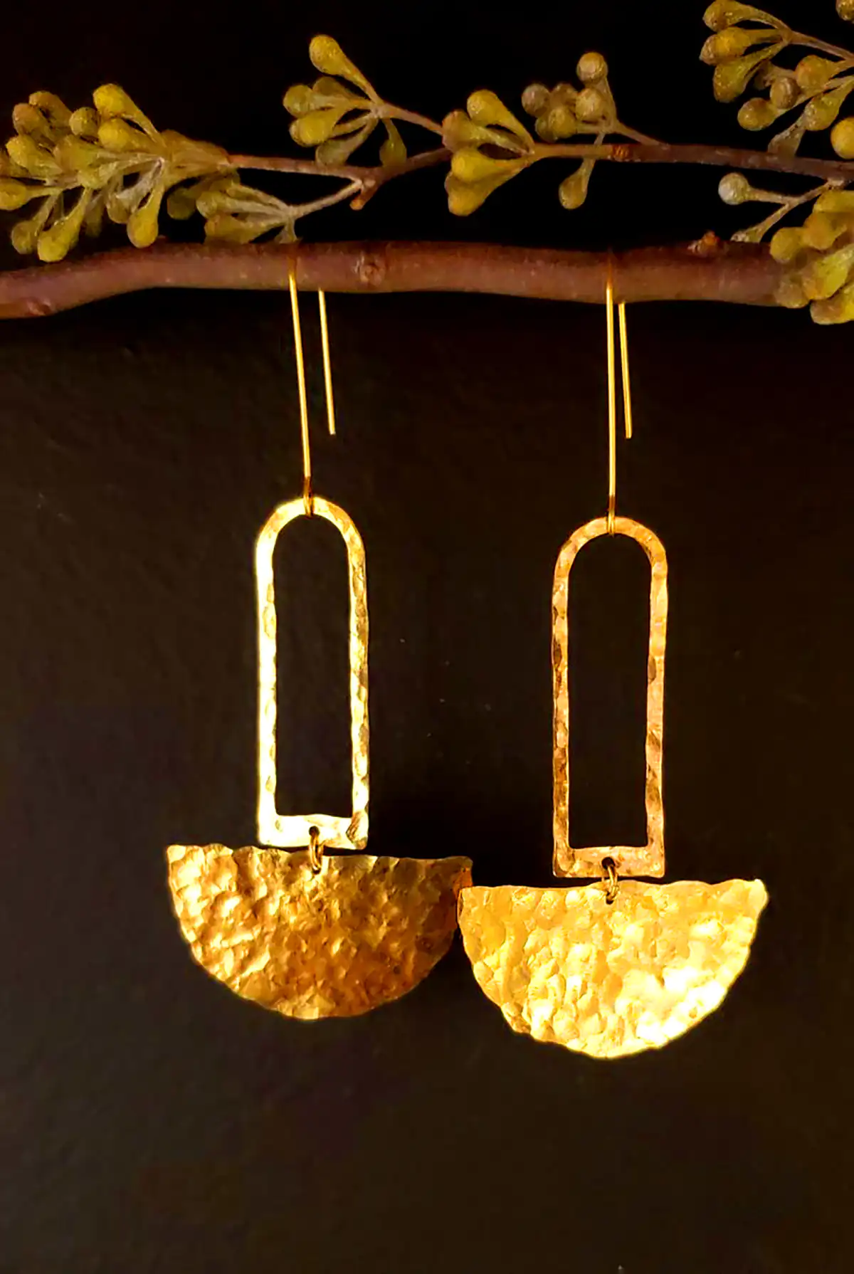 گوشواره شیک برنجی