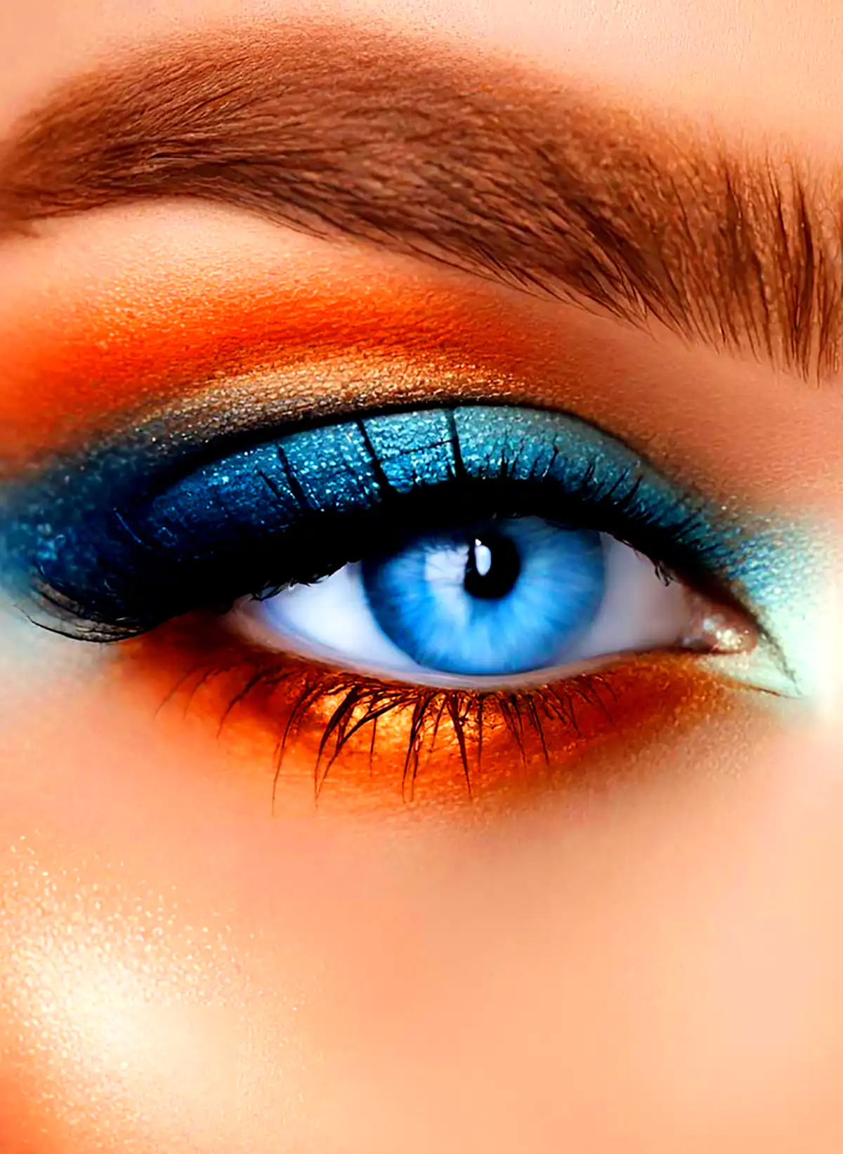 میکاپ چشم آبی
