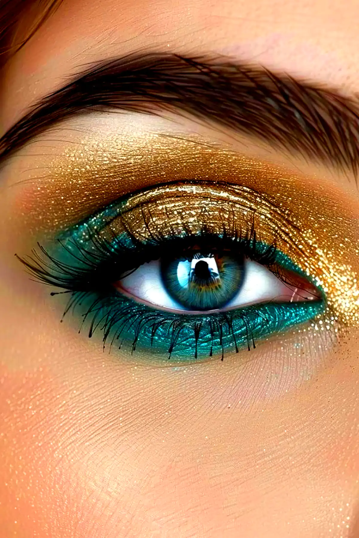 میکاپ چشم آبی