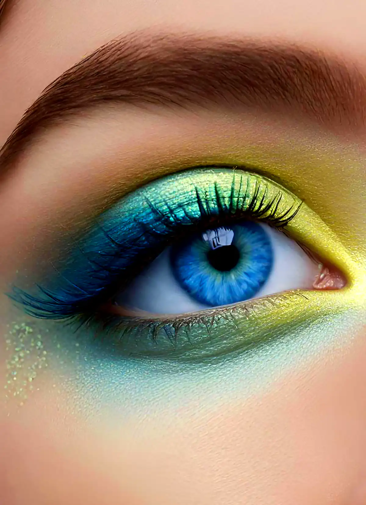 میکاپ چشم آبی
