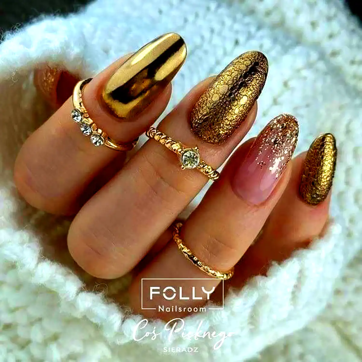 ناخن آینه ای براق خاص
