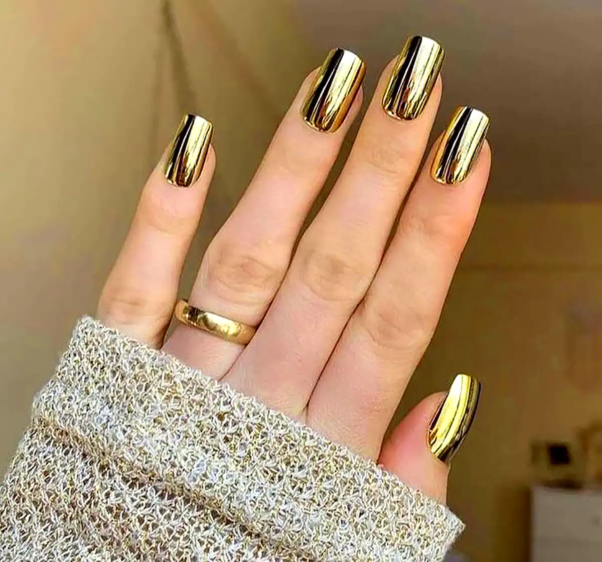 ناخن آینه ای براق خاص