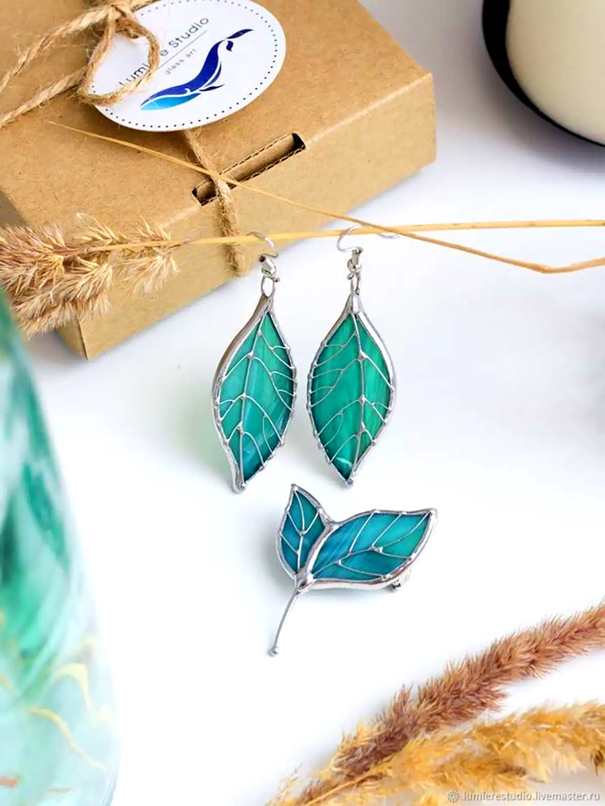 گوشواره رنگی شیشه‌ای