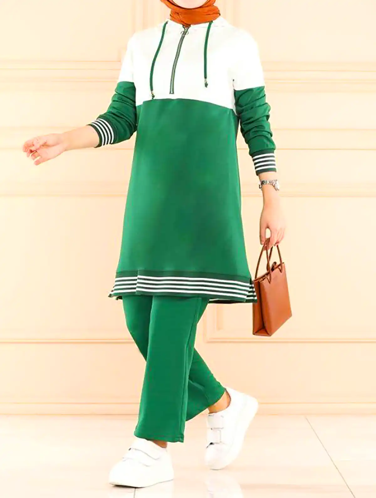تونیک و شلوار شیک سبز