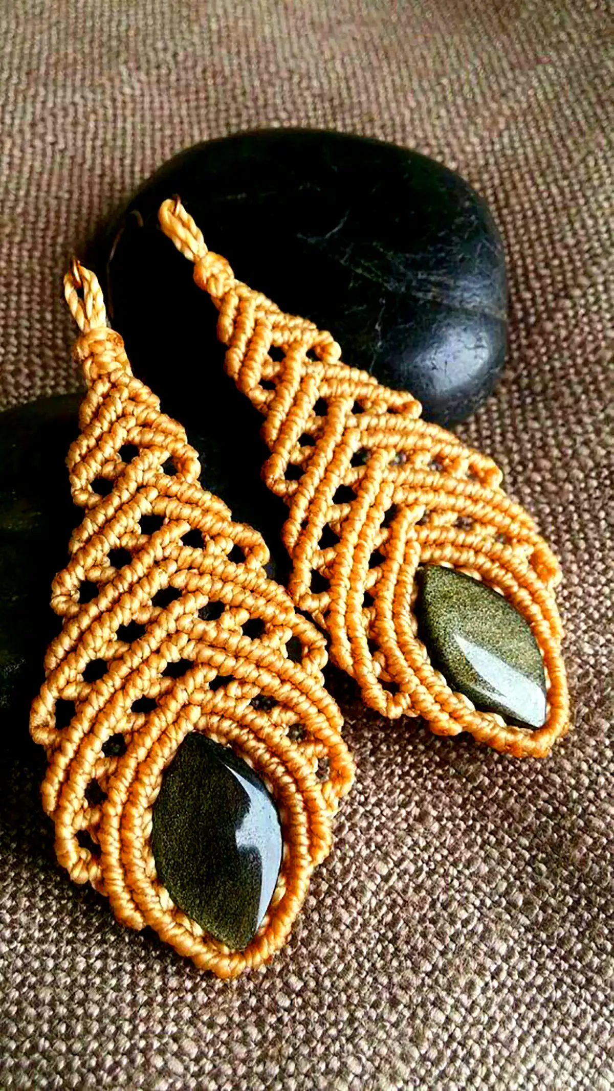 گوشواره بال فرشته مکرومه