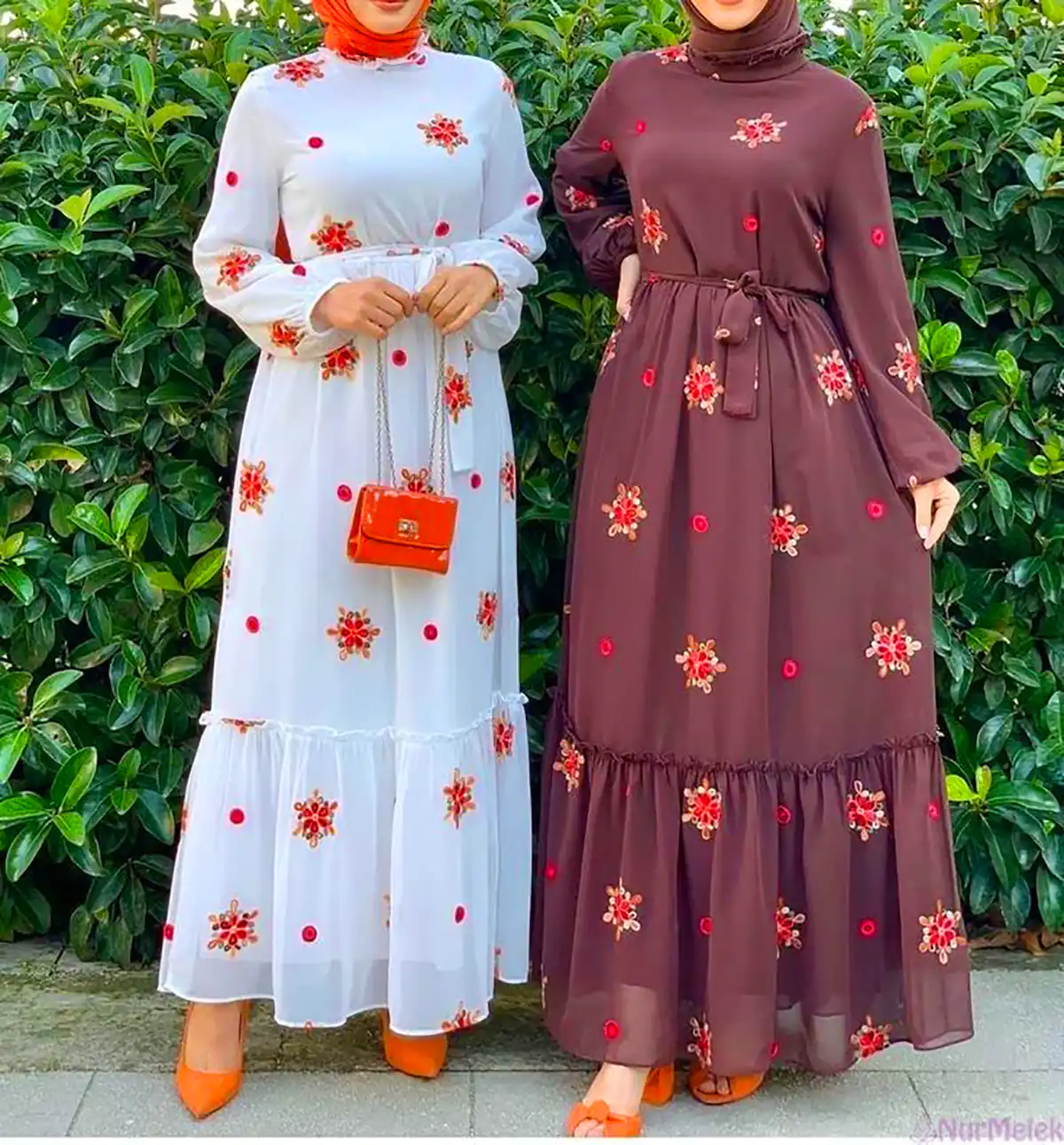 پیراهن یقه گرد نخی ساده