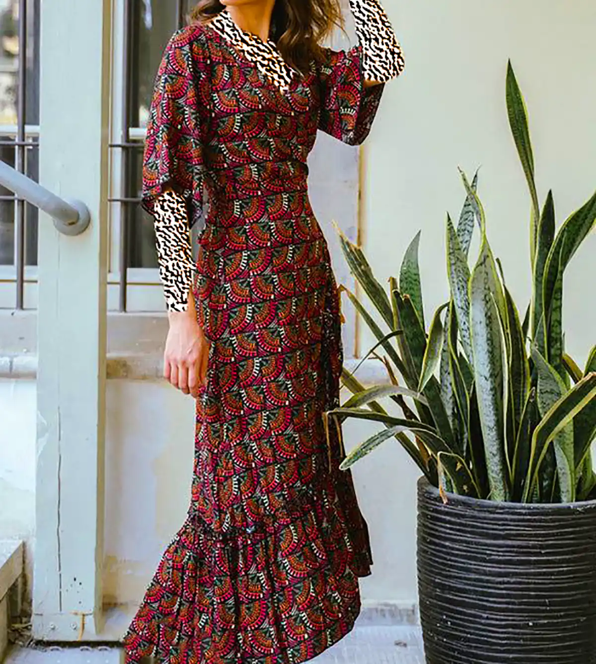 پیراهن نخی راسته زنانه