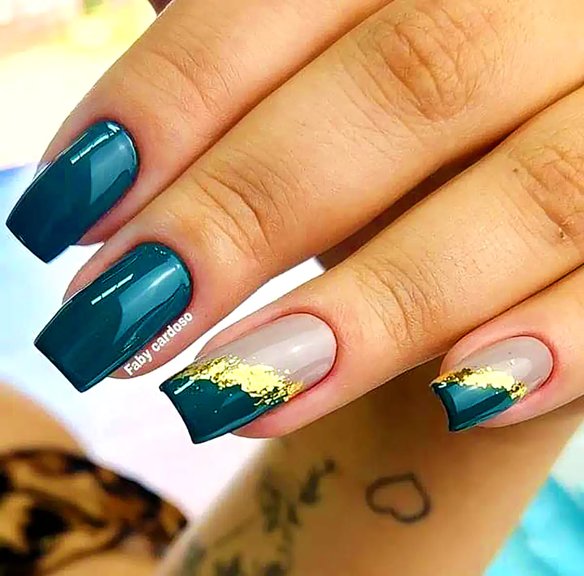 طرح ناخن سبز باکلاس ۲۰۲۴ 